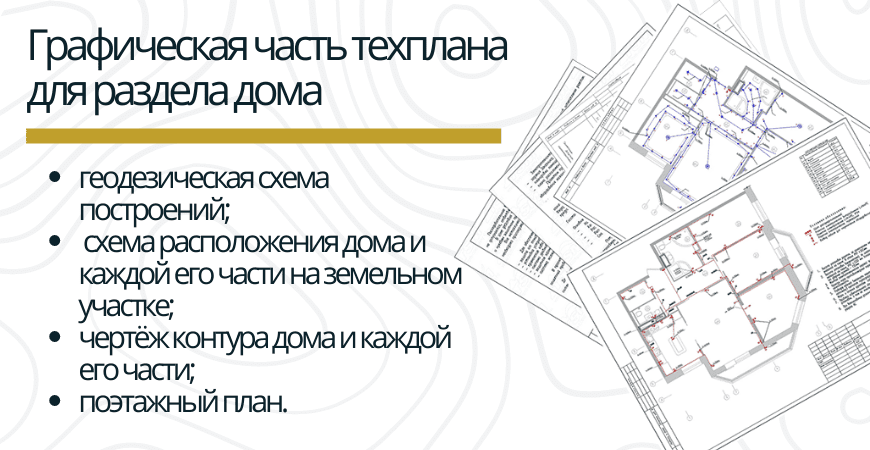 Графическая часть техплана для раздела дома в Челябинске